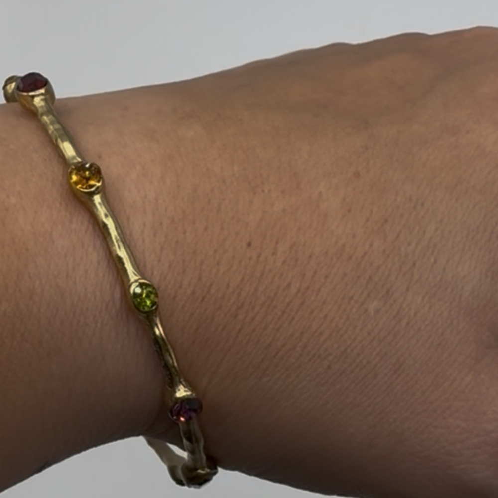 18k Gemstone Bangle - Picture 7 of 12